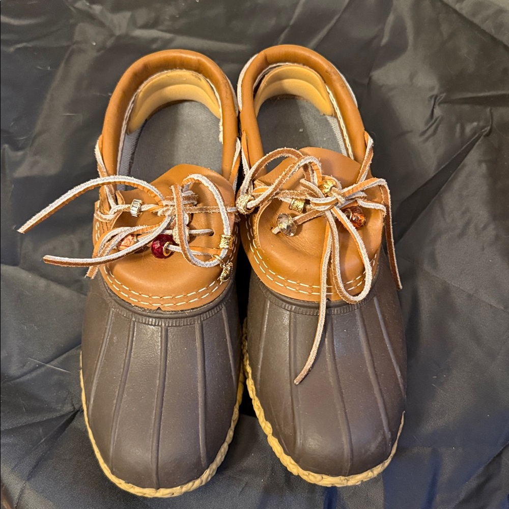 L.L. Bean leather and rubber moccasins